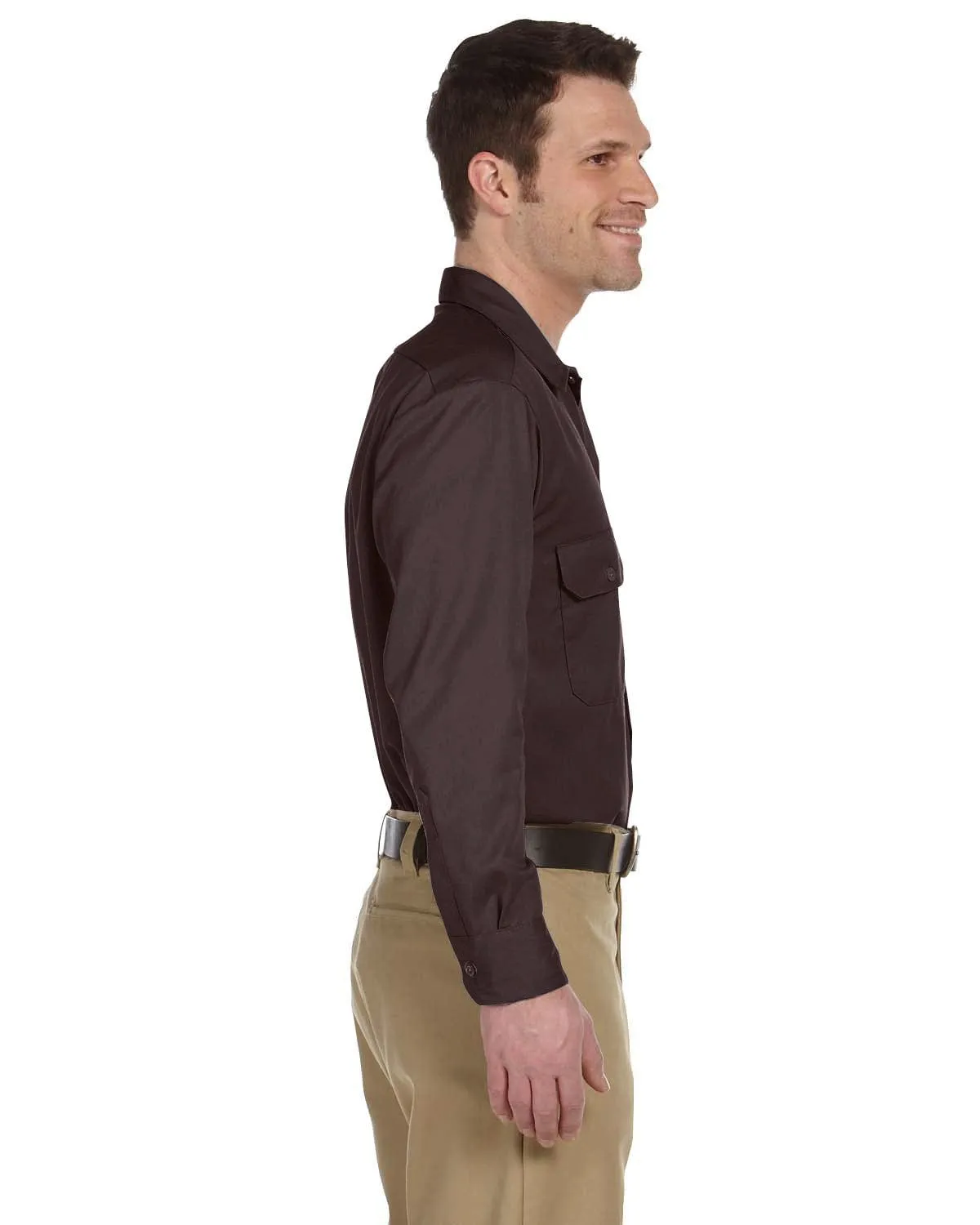 Dickies Long Sleeve Work Shirt | Dark Brown
