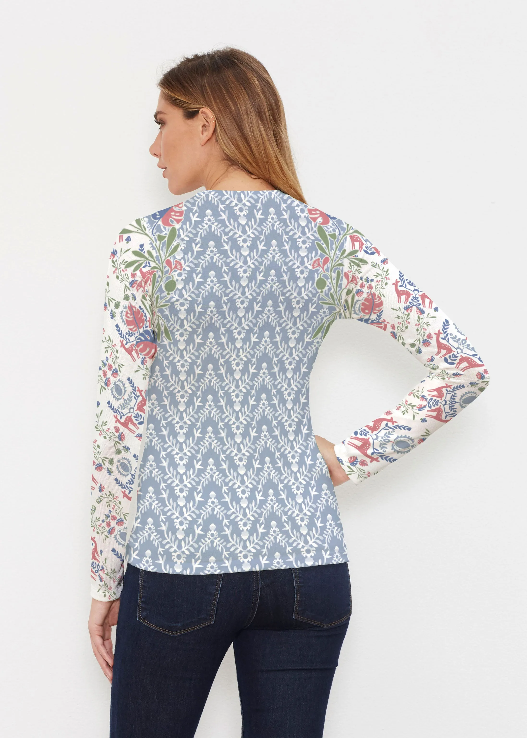 Doe A Deer (8031) ~ Butterknit Long Sleeve V-Neck Top