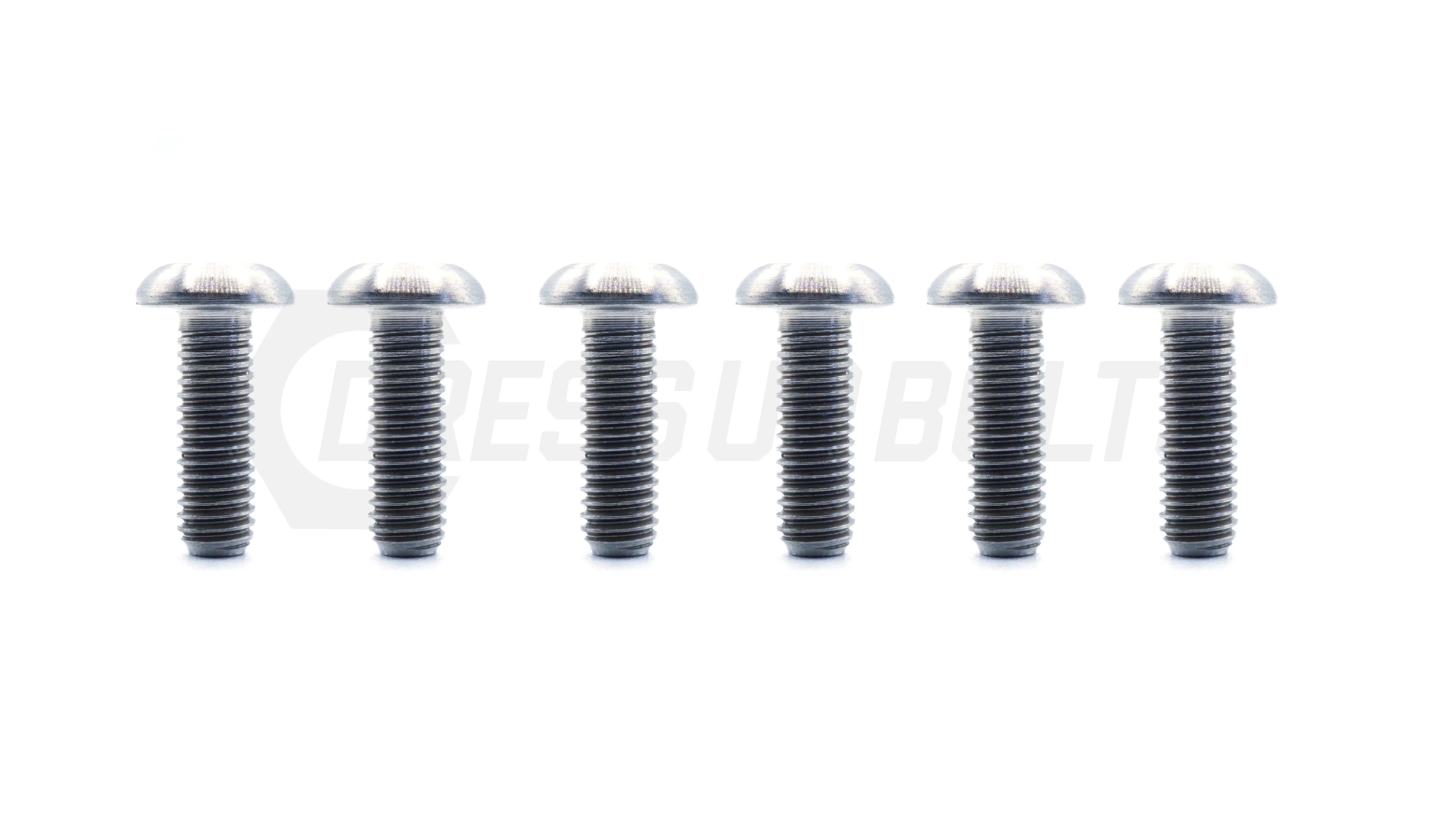 Dress Up Bolts Titanium Hardware Steering Wheel Kit - Button Head Design