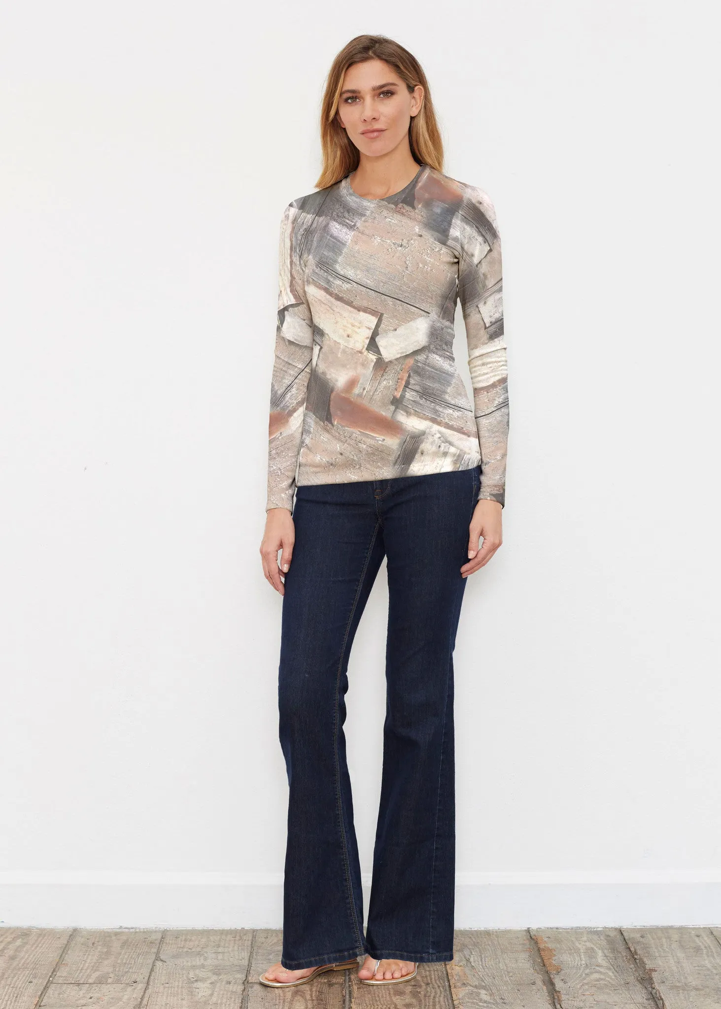 Driftwood (24013) ~ Butterknit Long Sleeve Crew Top