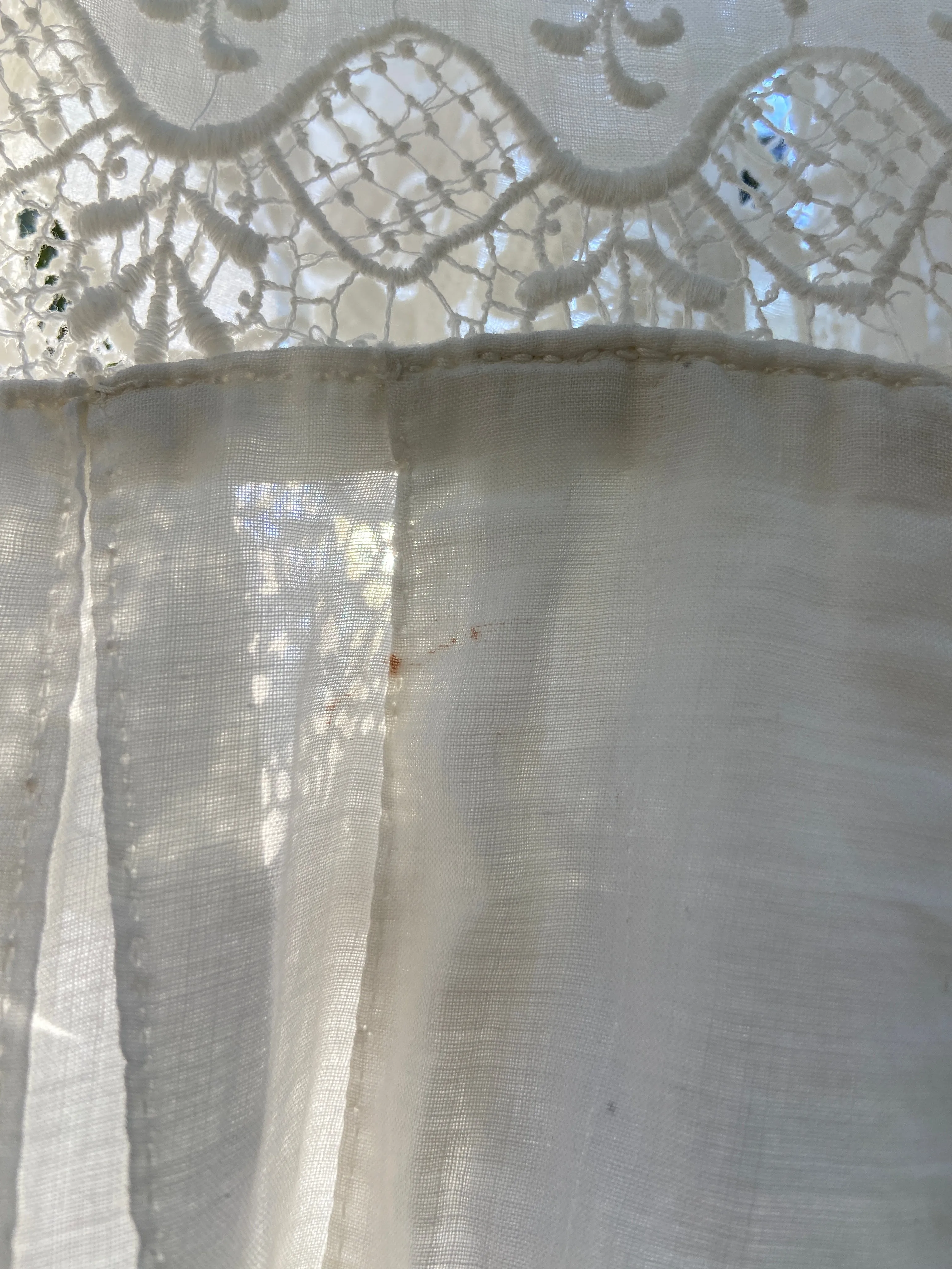 Edwardian White Work Cotton Lawn Dress