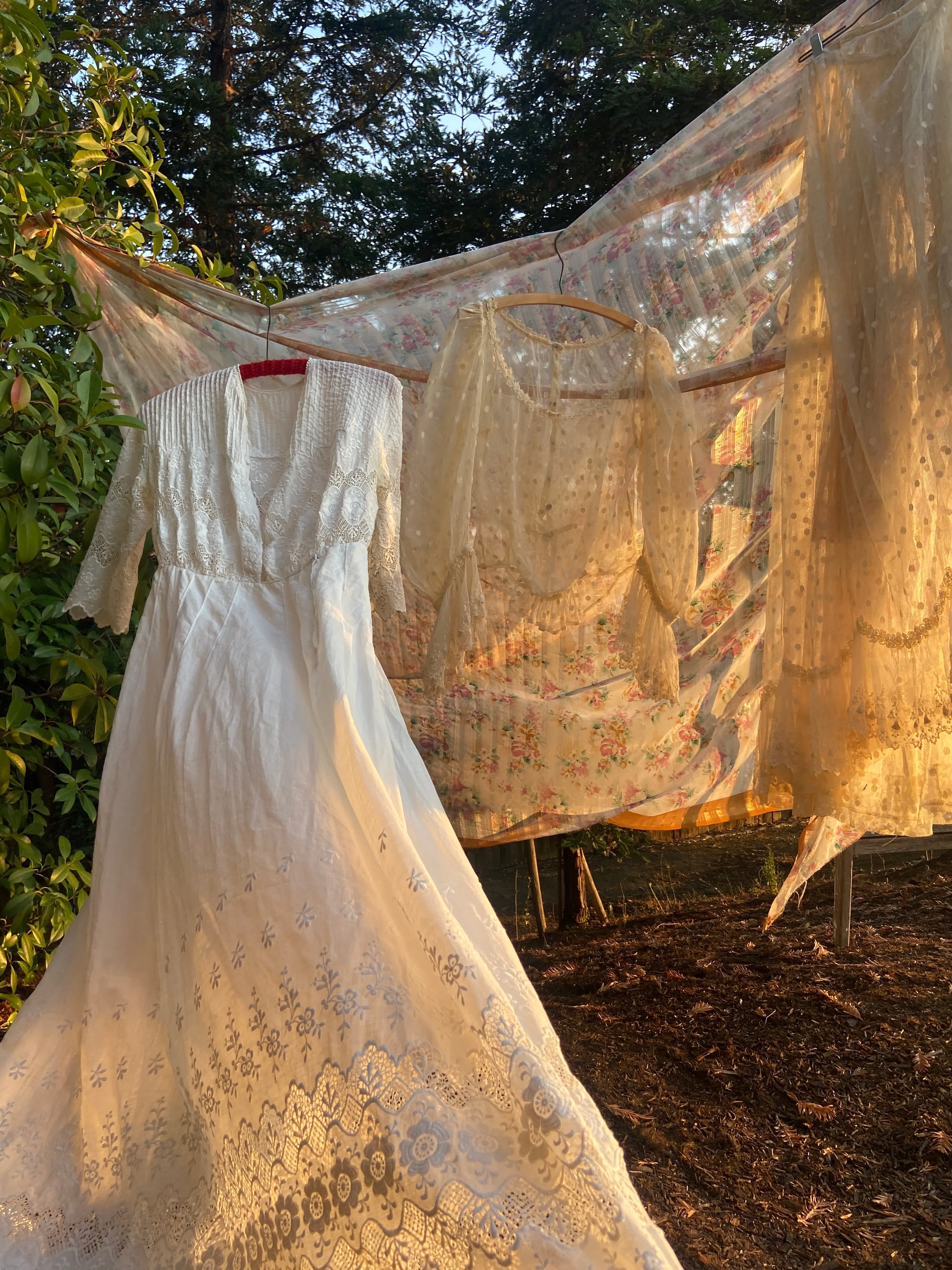 Edwardian White Work Cotton Lawn Dress