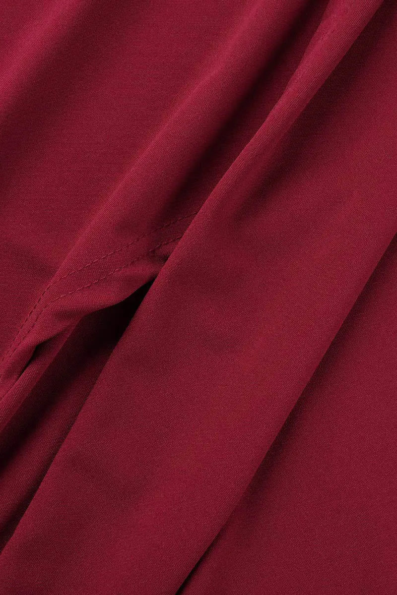 Elegant Solid Slit Fold V Neck Evening Dress Dresses(3 Colors)