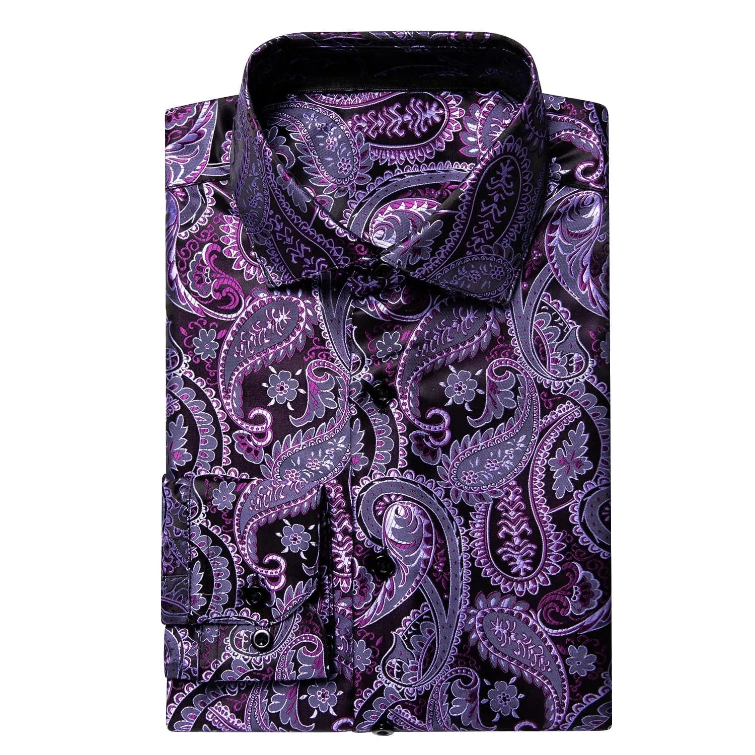 Elegantly Crafted Dark Purple Silk Shirt - Luxury Meets Comfort