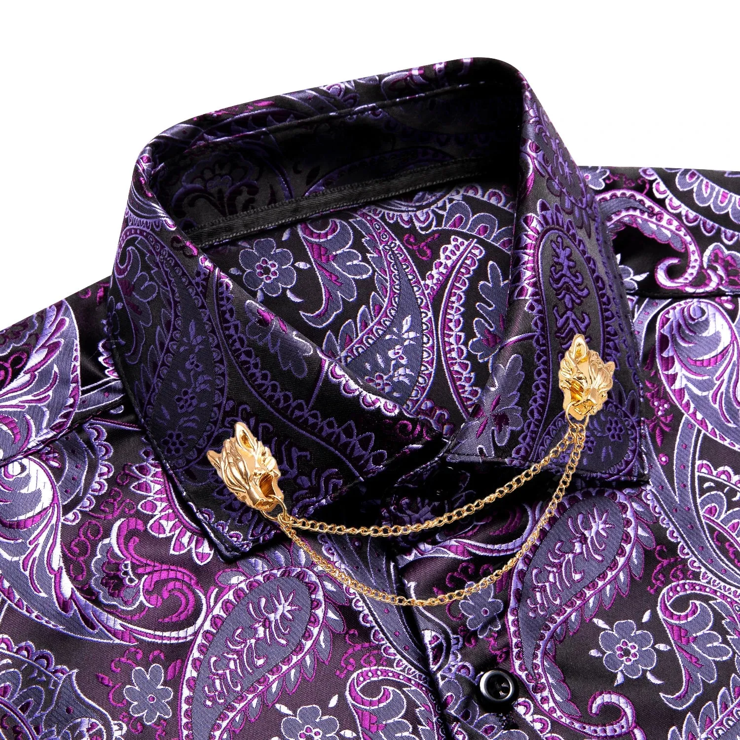 Elegantly Crafted Dark Purple Silk Shirt - Luxury Meets Comfort