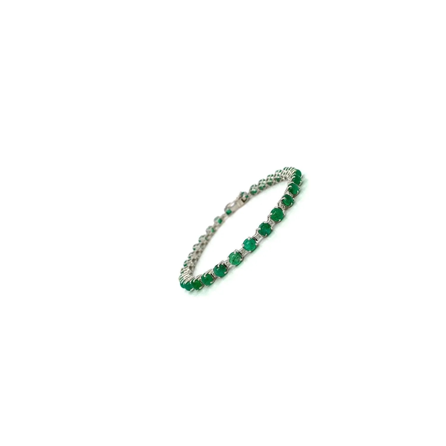 Emerald Bracelet in .925 Sterling Silver. - KSD 47252