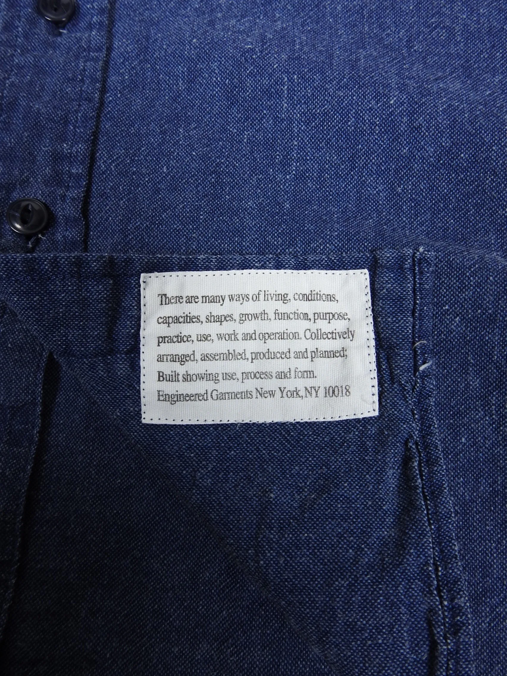 Engineered Garments Work Shirt Size Large