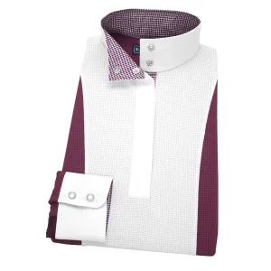 Essex Classics Ladies Plum Luna Performance Houndstooth Show Shirt