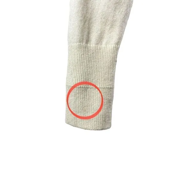 Everlane Cashmere Ribbed Crewneck Pullover Long Sleeve Sweater XS Cream Soft