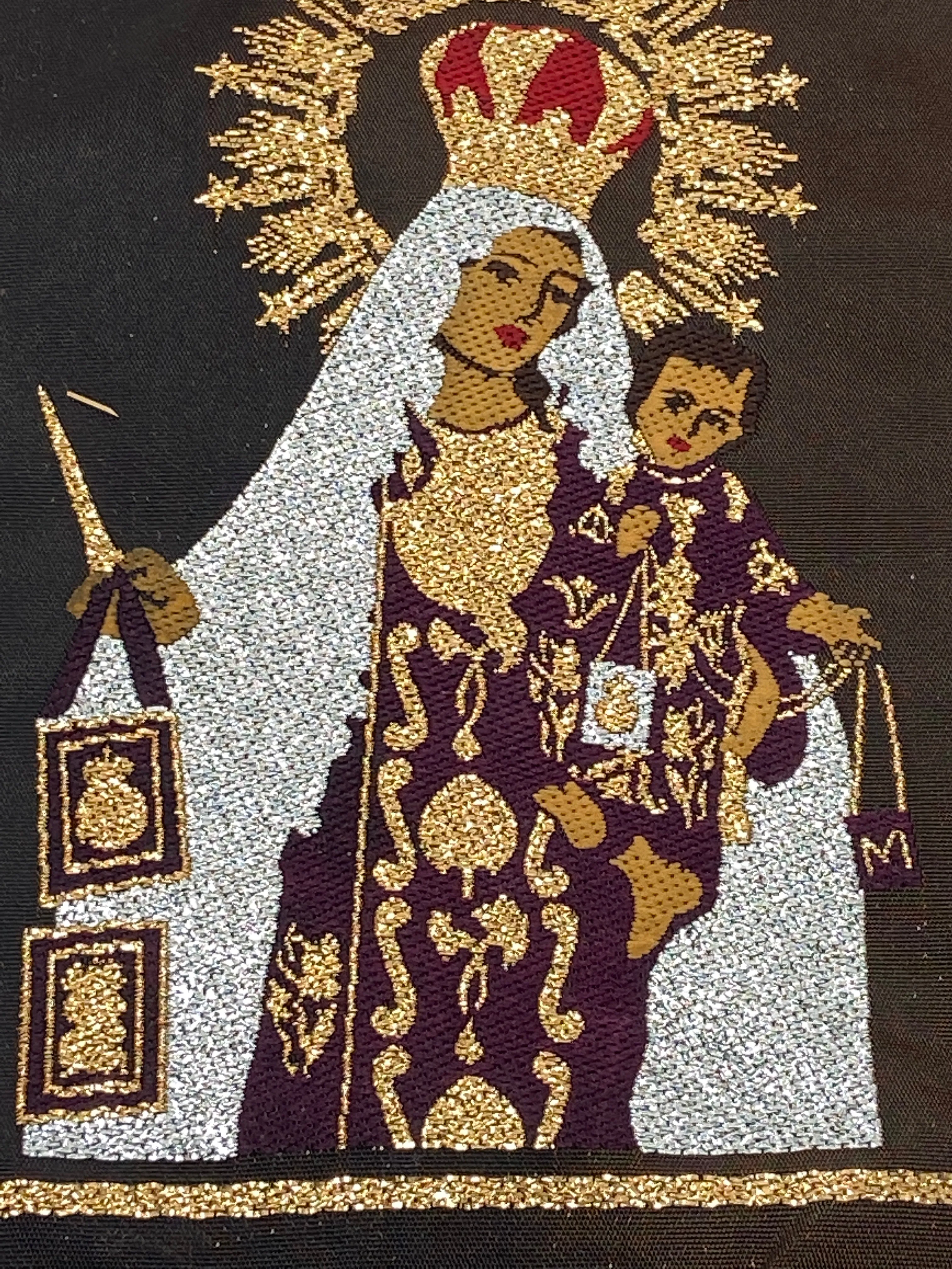 Extra Large Our Lady of Mount Carmel Brown Scapular 5 1/2 x 4"