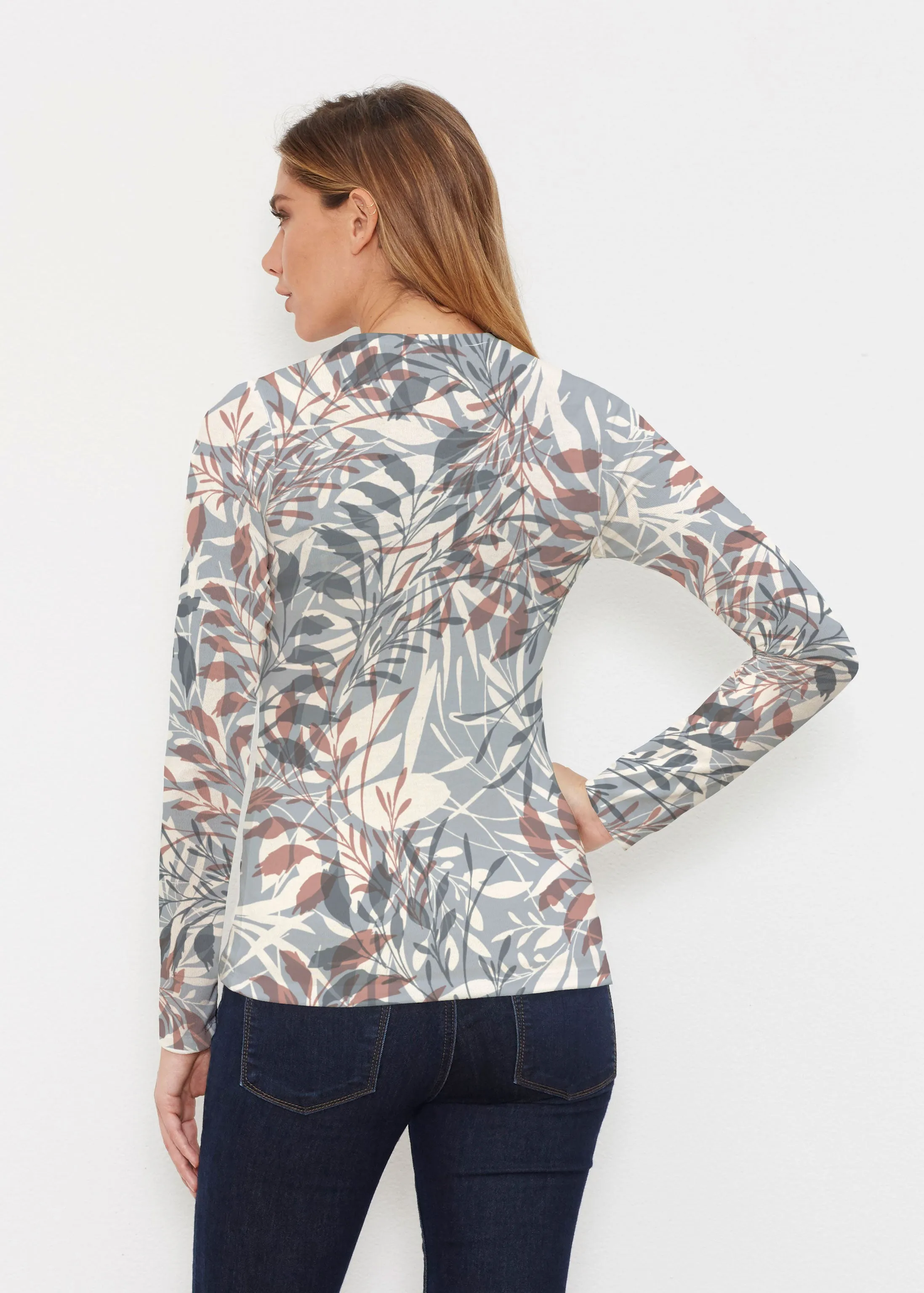 Fall Foliage (8013) ~ Butterknit Long Sleeve V-Neck Top