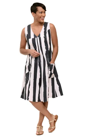 FINAL SALE CV656 Poppie Dress in Wavy Stripe*
