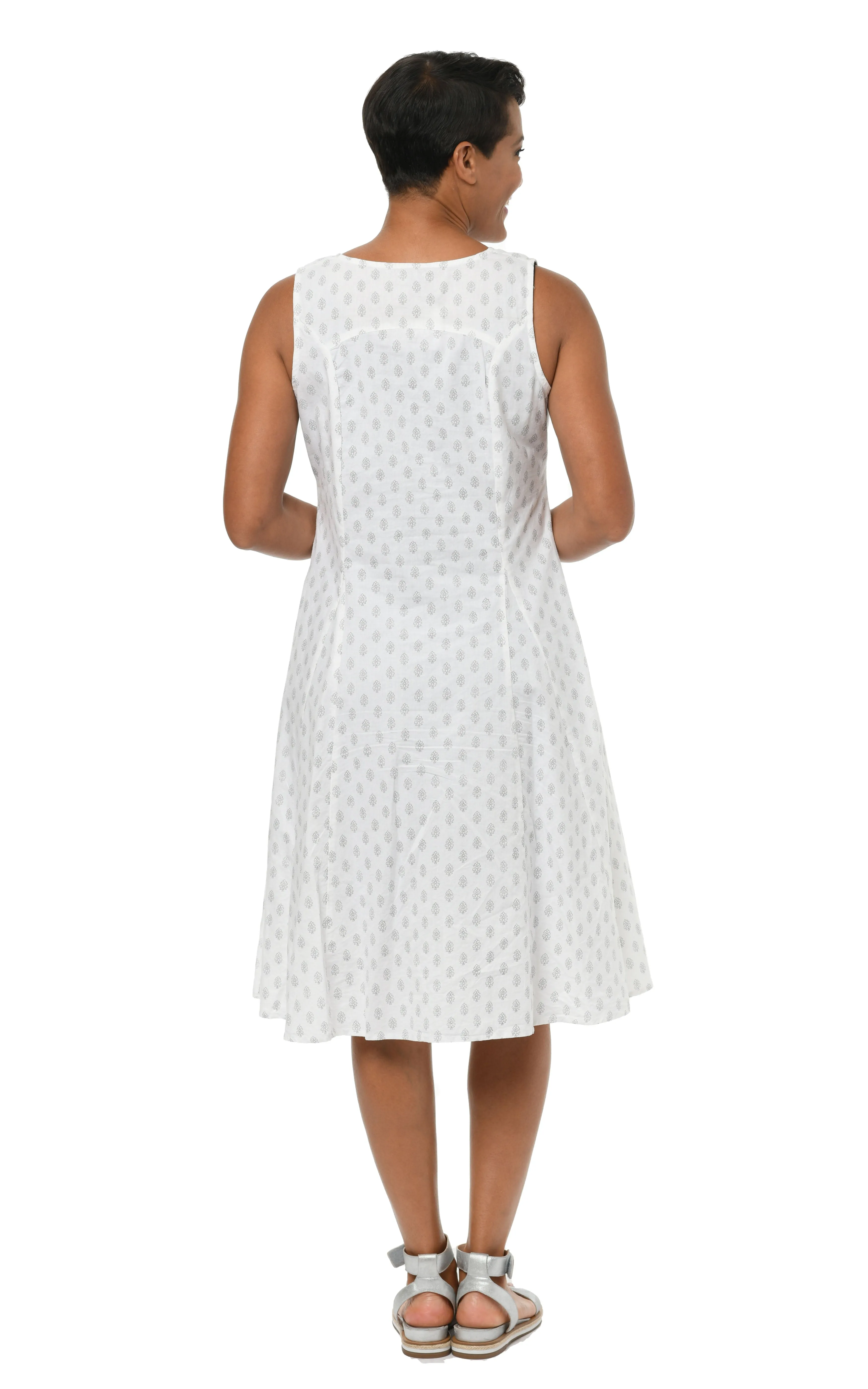 FINAL SALE Poppie Dress in Gray Leaf*