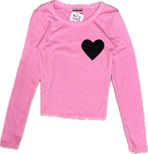 FIREHOUSE- Black Heart Long Sleeve Top