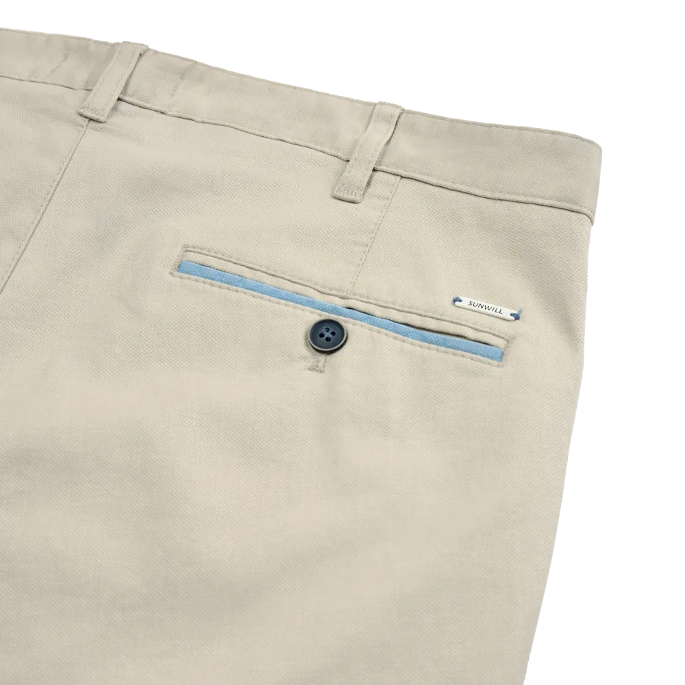 Fitted Chino in Stone