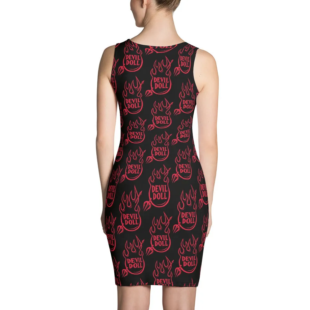 Flamedrop fitted dress