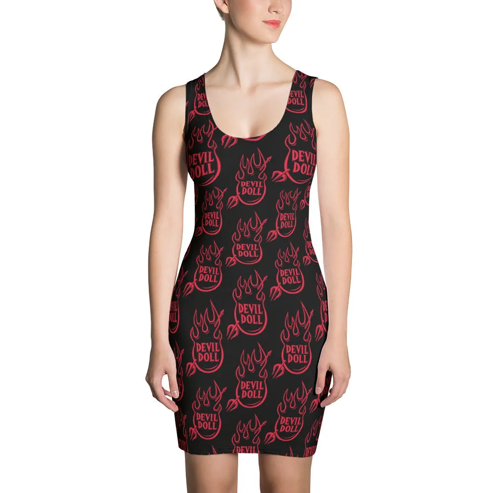Flamedrop fitted dress