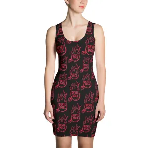Flamedrop fitted dress