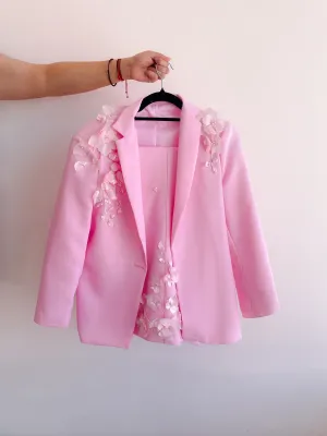Flared rose pants sample