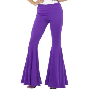 Flared Trousers, Ladies - Purple