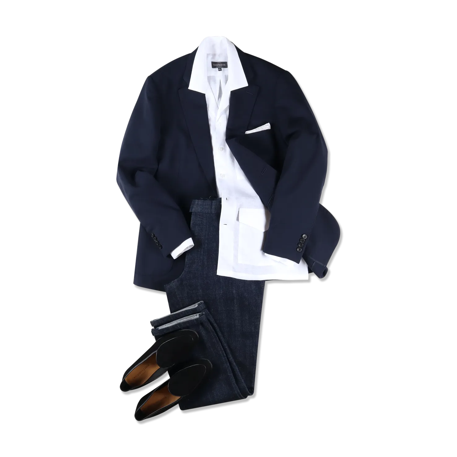 Flat front Trouser in Indigo Denim