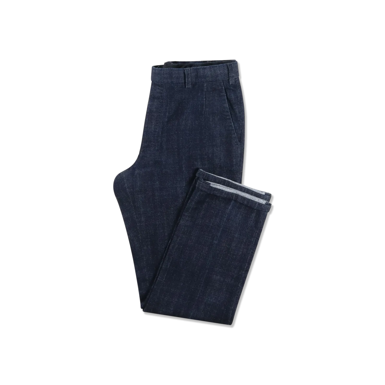 Flat front Trouser in Indigo Denim