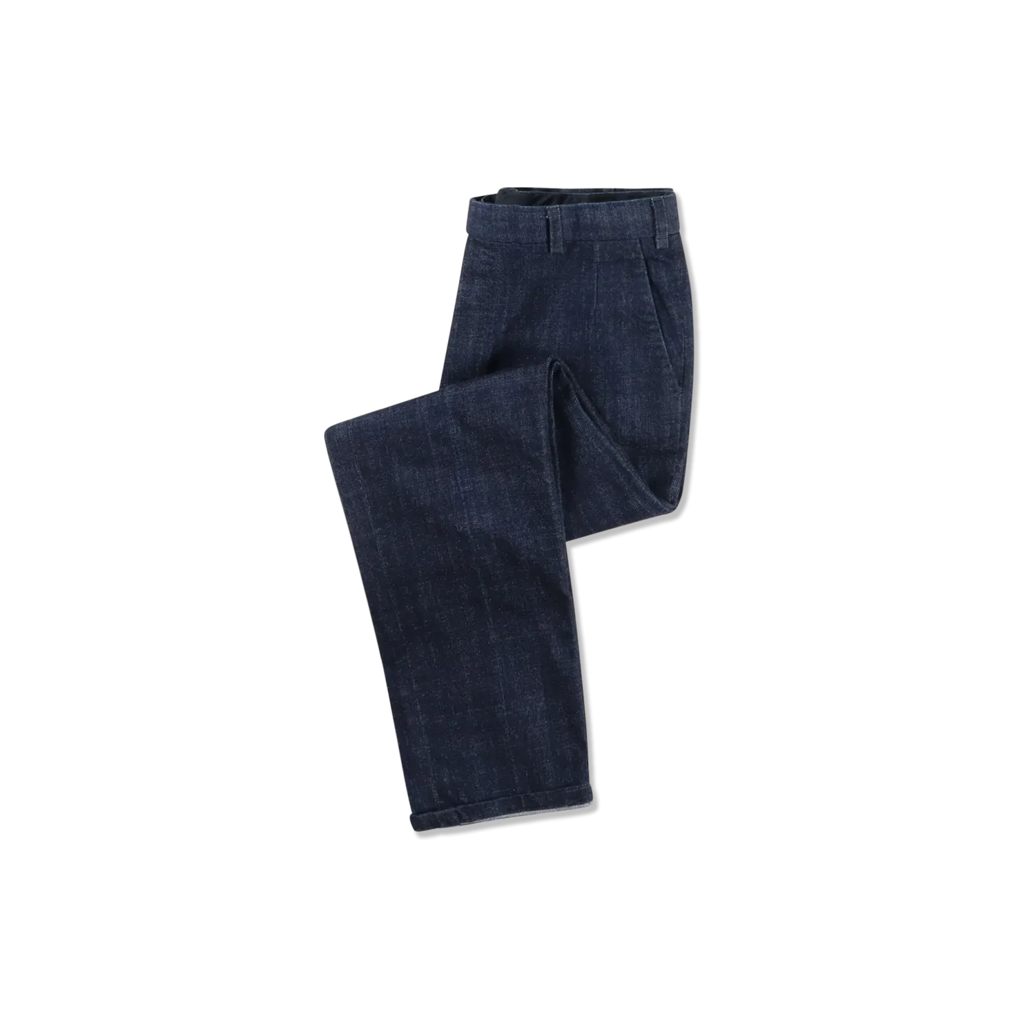 Flat front Trouser in Indigo Denim