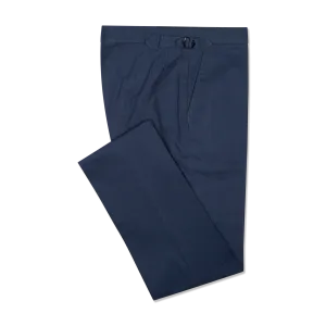 Flat Front Trouser in Navy Canvas