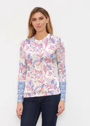 Floral Buds Pink (8032) ~ Butterknit Long Sleeve Crew Top