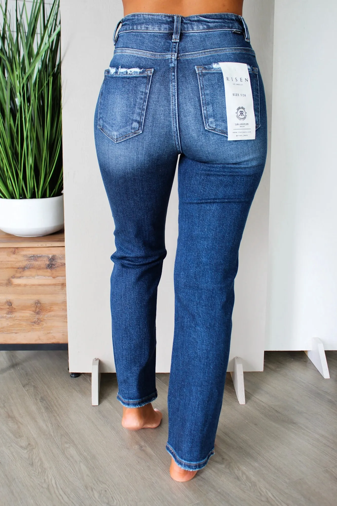 Foster High Rise Straight | Tummy Control • Dark Wash