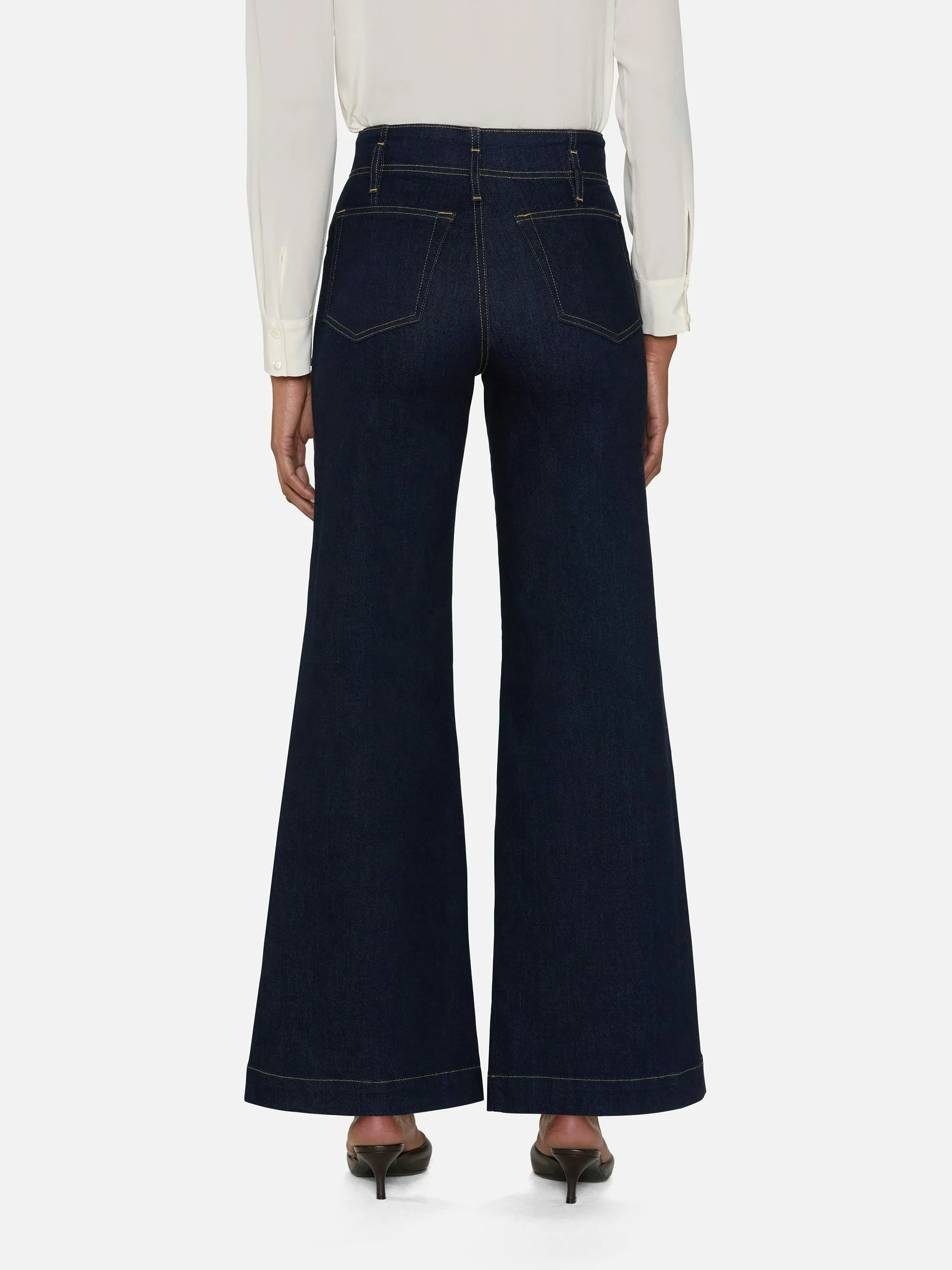 FRAME - Seamed Wide Trouser - Rinse