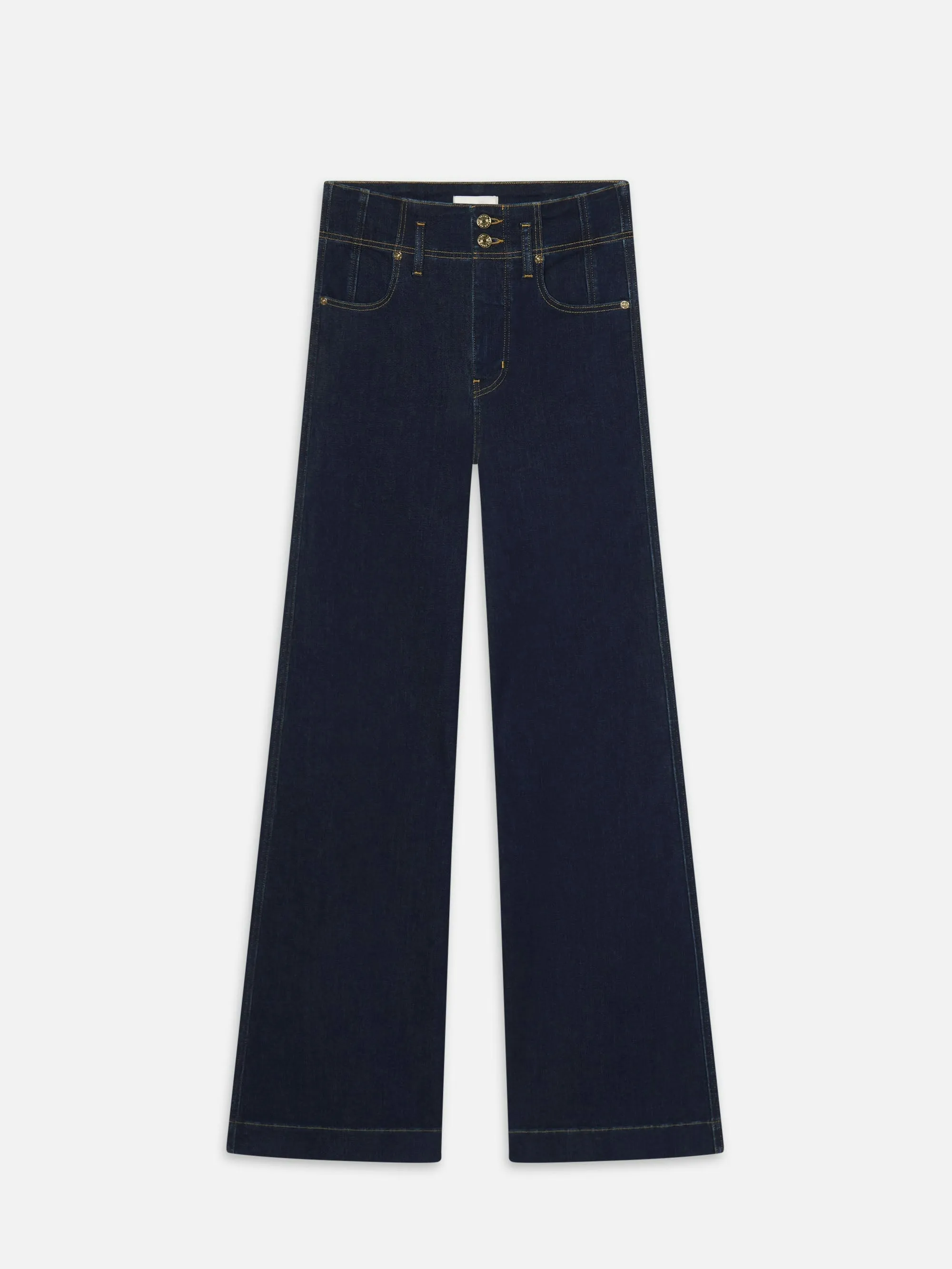 FRAME - Seamed Wide Trouser - Rinse