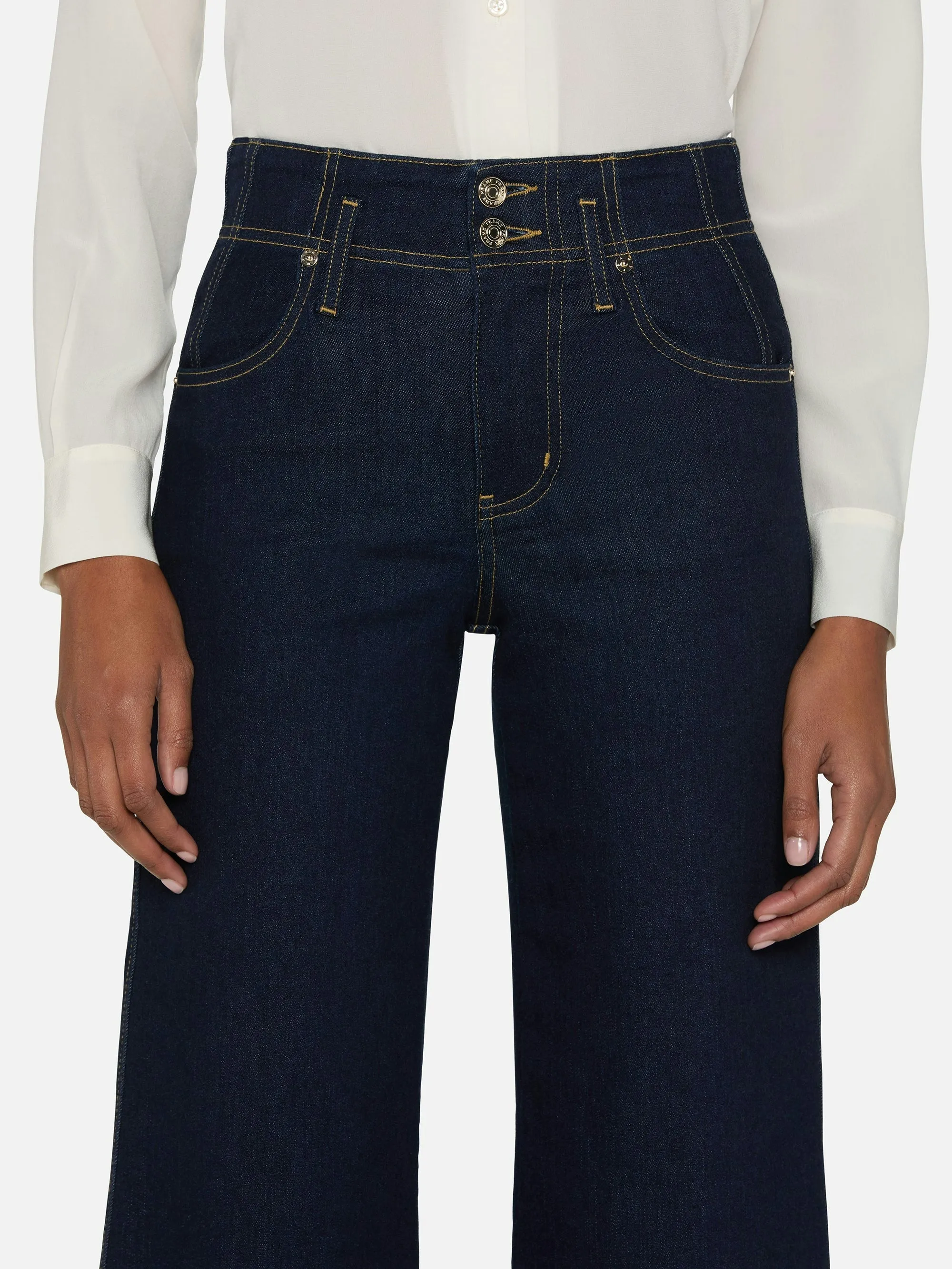 FRAME - Seamed Wide Trouser - Rinse