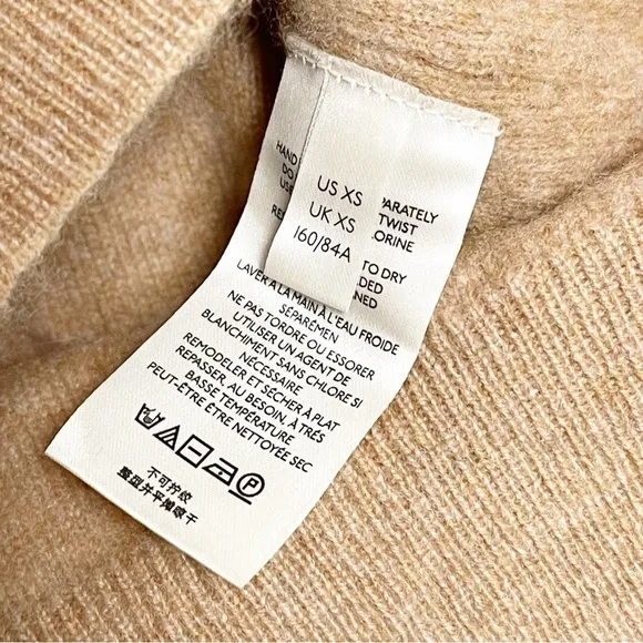 FREE PEOPLE Women’s Camel Harmony 100% Cashmere V-Neck Sweater - XS