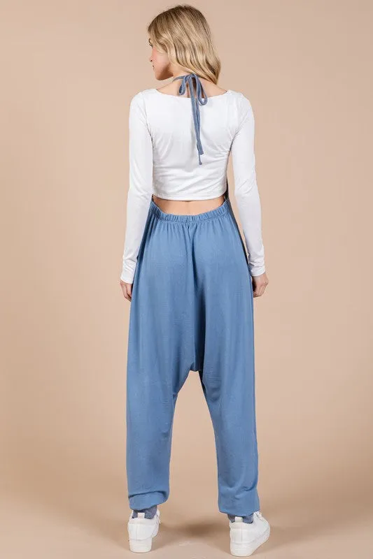 Front Pocket Sleeveless Jumpsuit