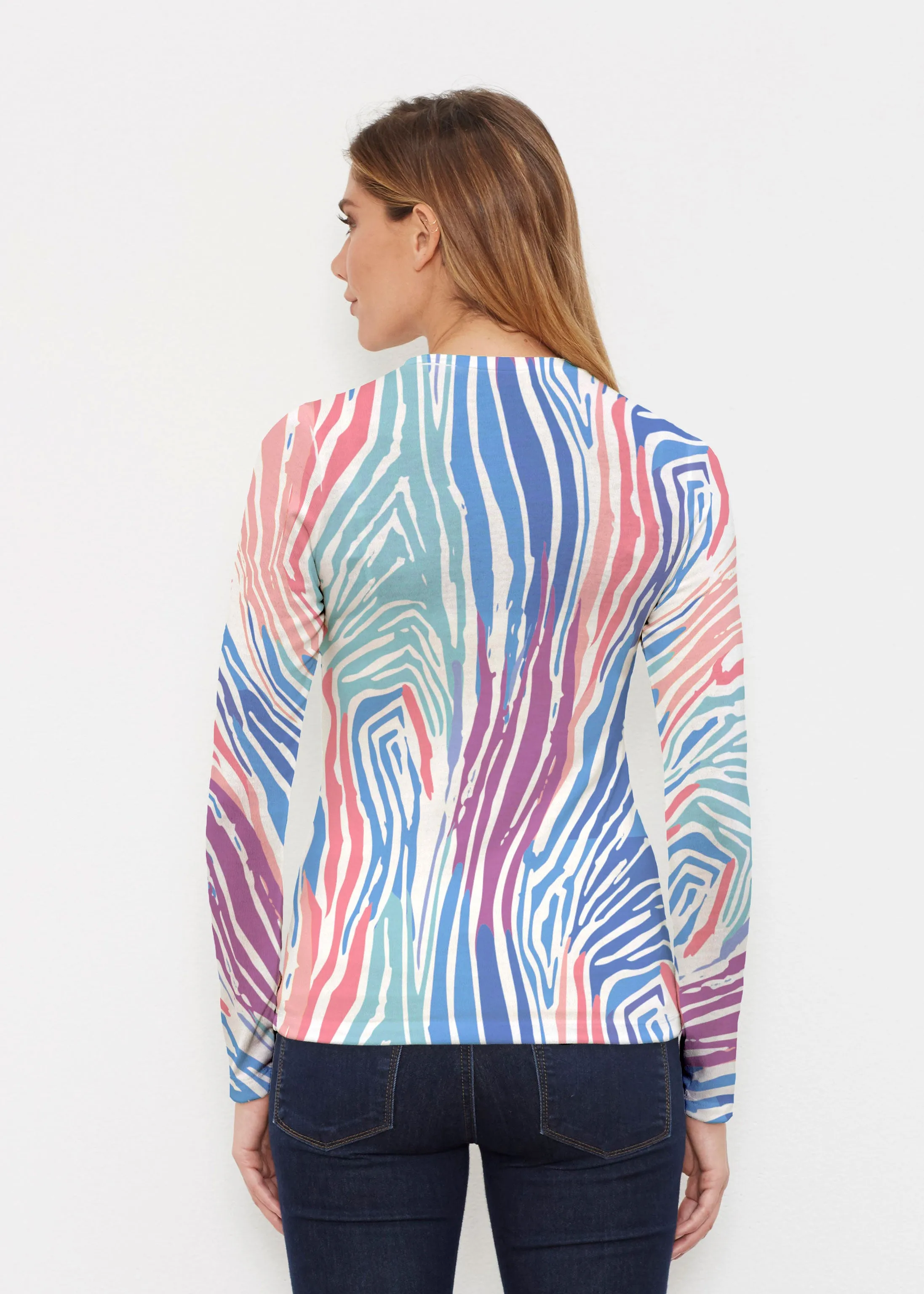 Fruity Stripes (14272) ~ Butterknit Long Sleeve Crew Top