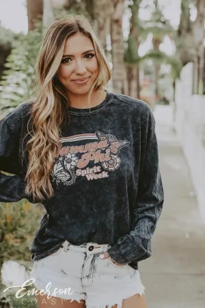 Gamma Phi Beta Spirit Week Mineral Wash Long Sleeve Tee