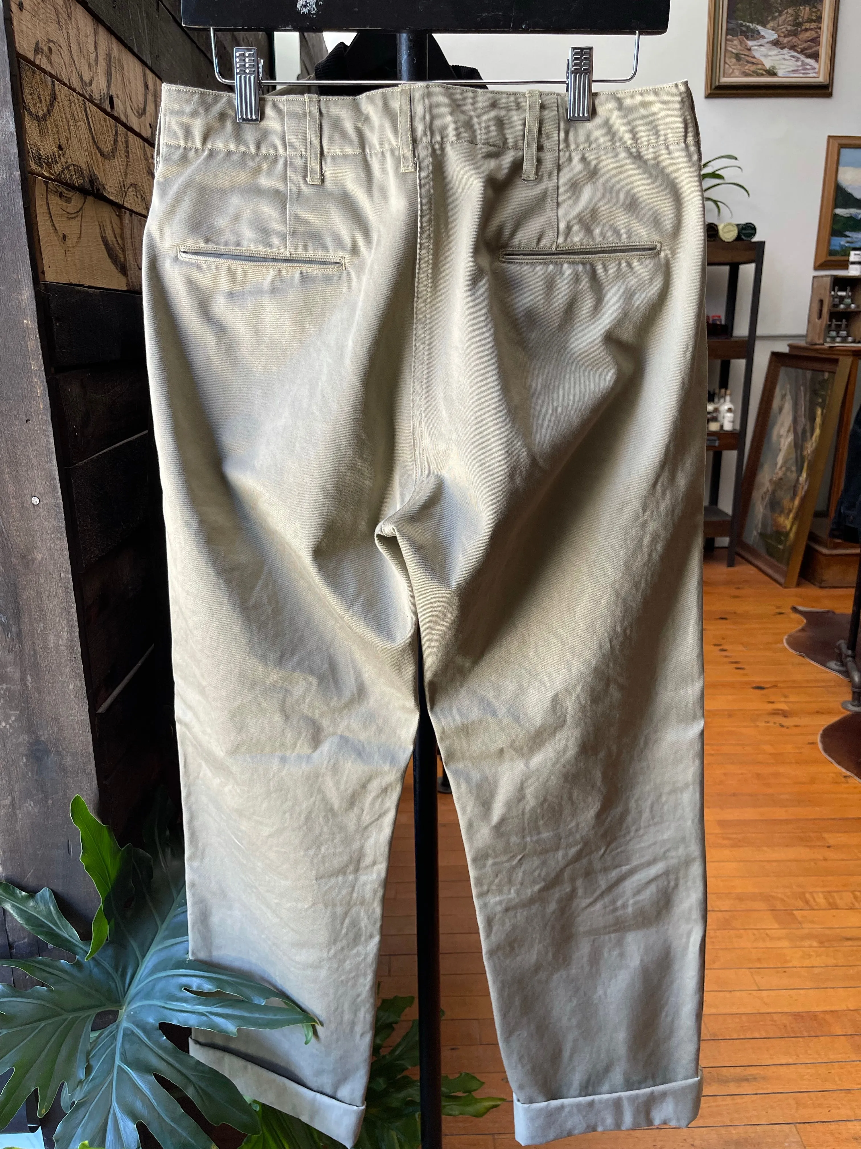 Gently Used Buzz Rickson's Original-Speck Chino Trousers - Khaki - W31xL34