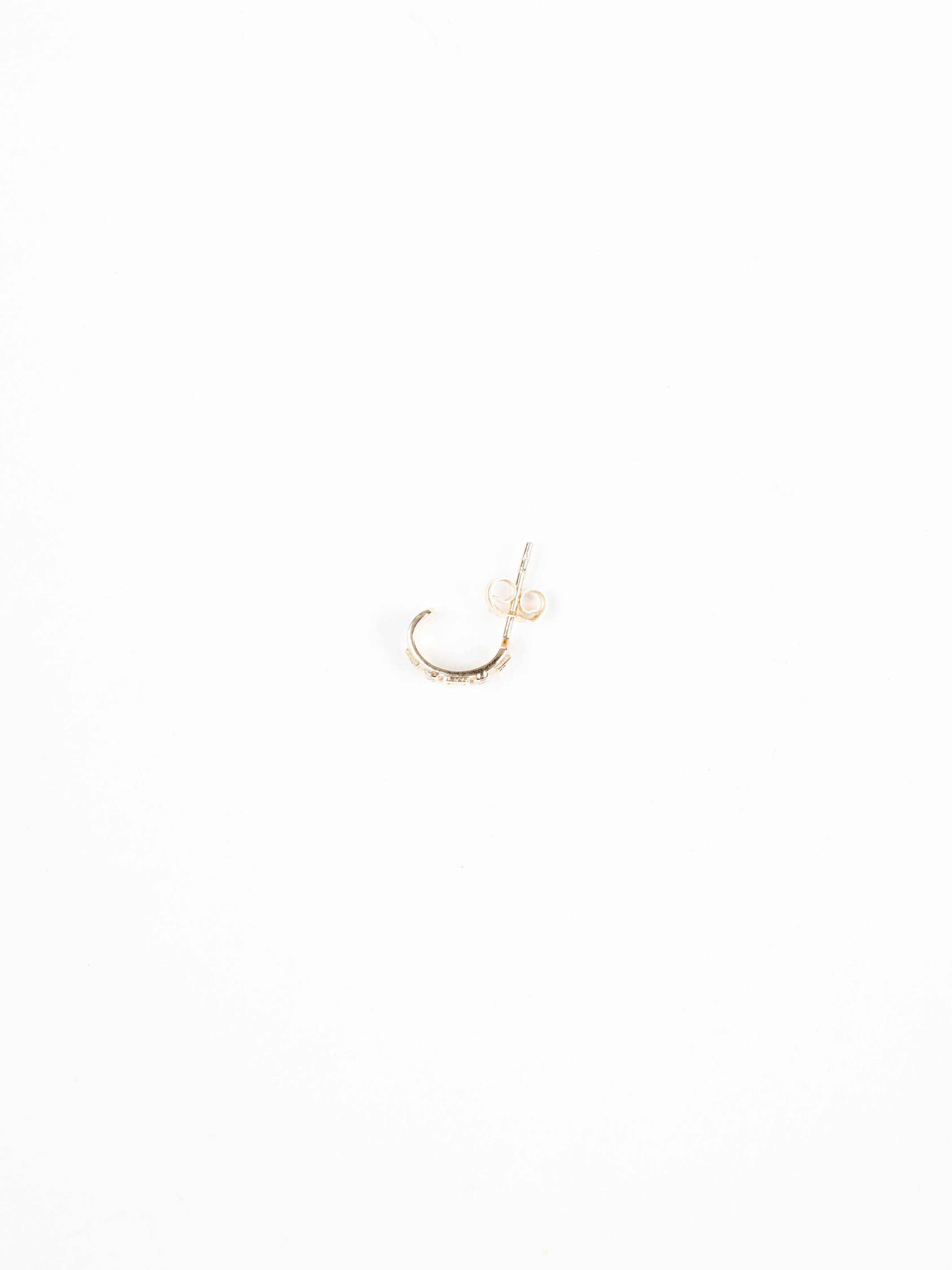 geometric single stud diamond earring