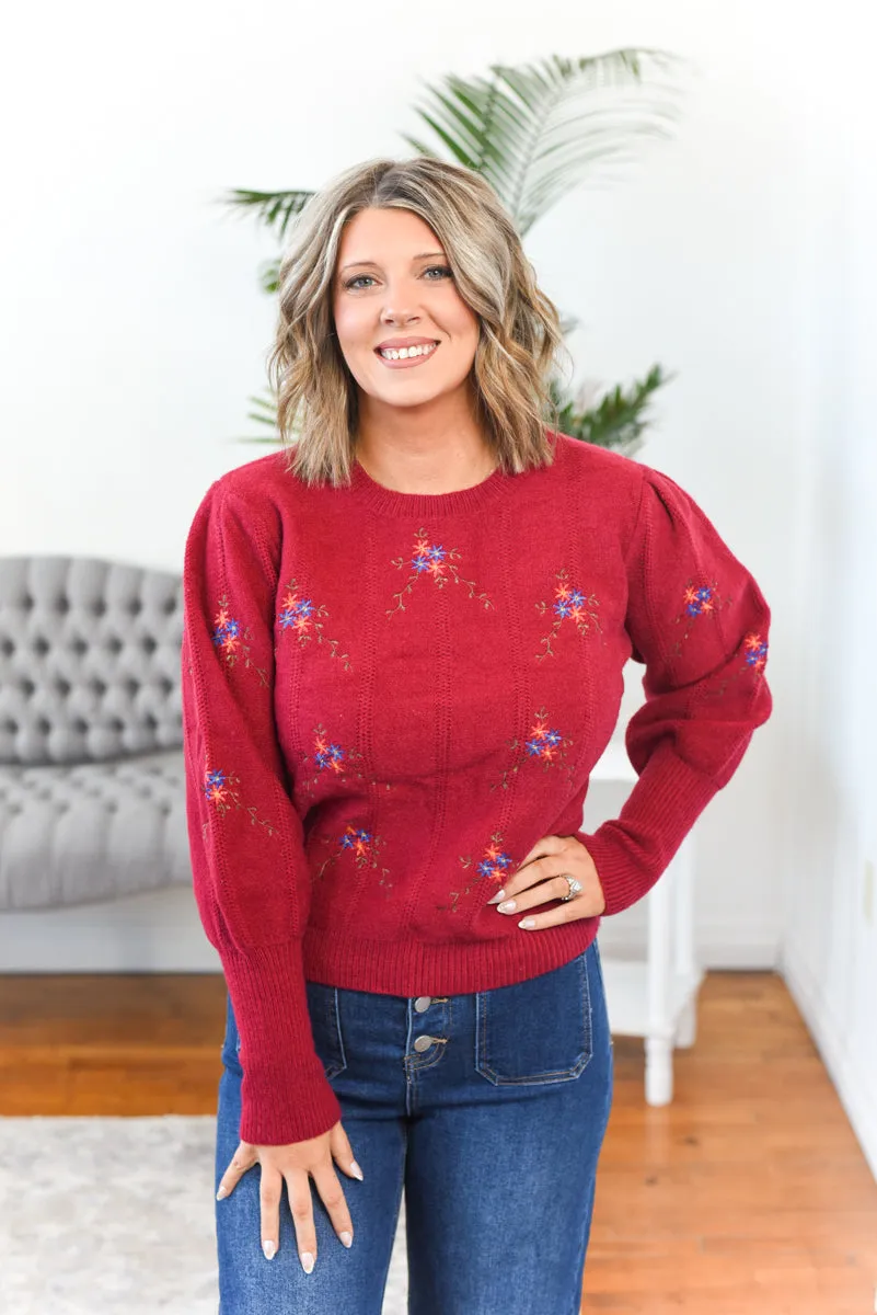 Georgia Floral Embroidery Sweater