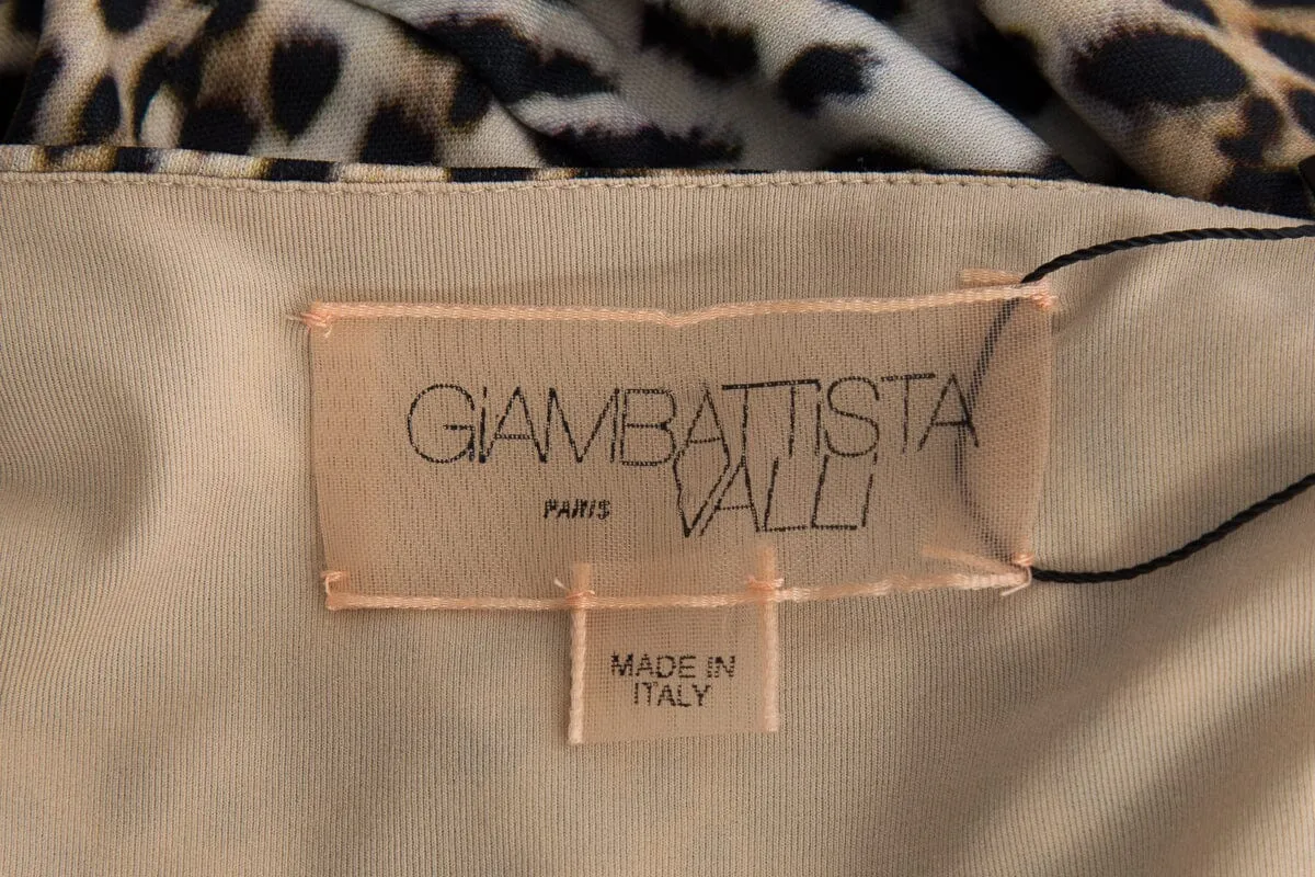 Giambattista Valli Cheetah Sleeveless Dress SZ XS