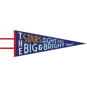 Gibbs Smith Stars at Night Texas Pennant