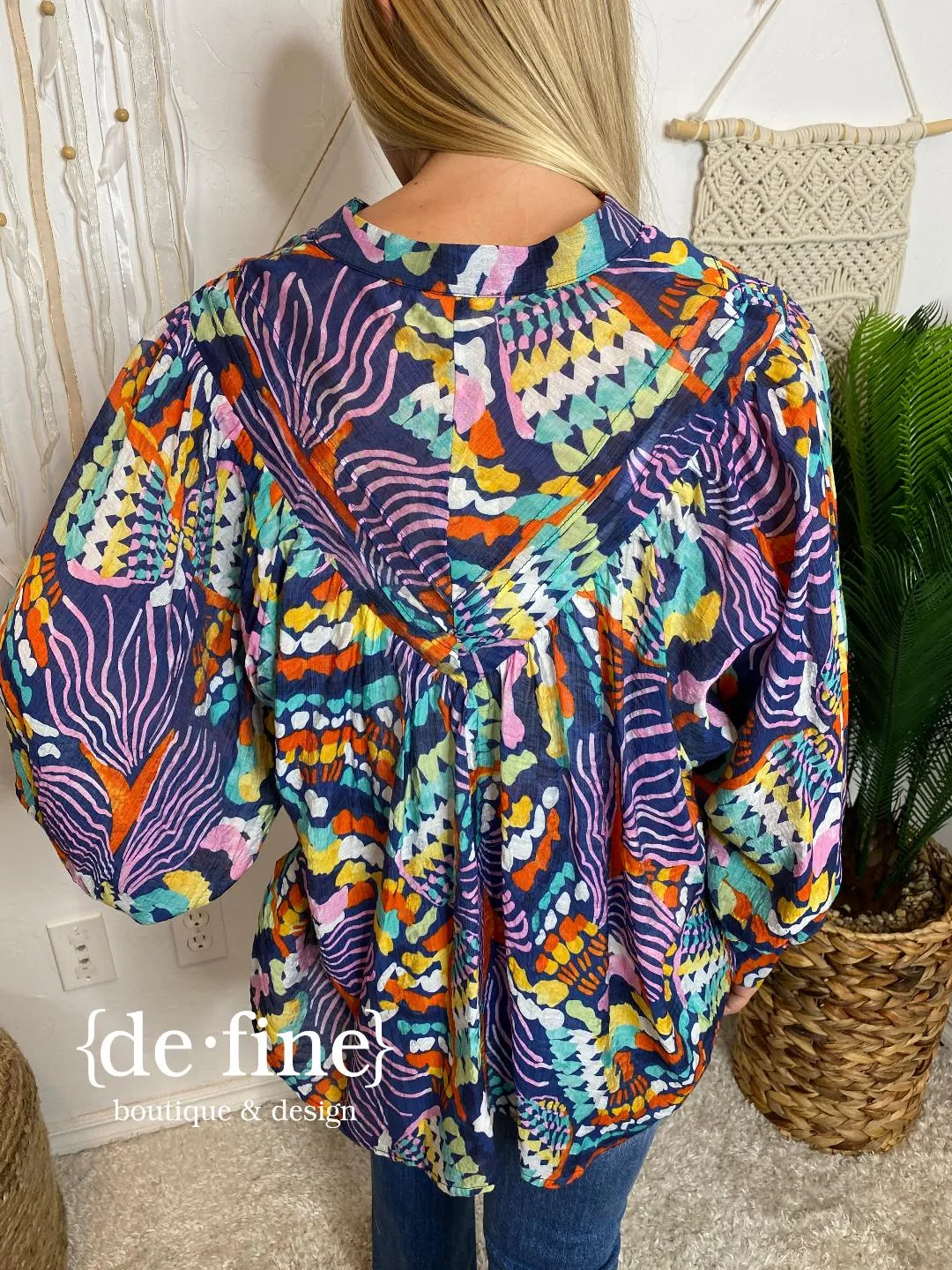 Gimme Gimme Gimme Floral Button Up in Navy or Green