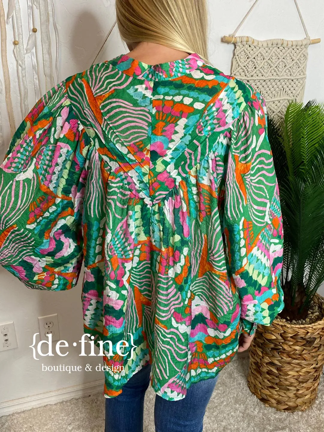 Gimme Gimme Gimme Floral Button Up in Navy or Green