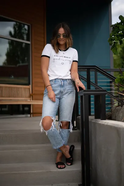 Give This World Good Energy - Retro Fitted Ringer