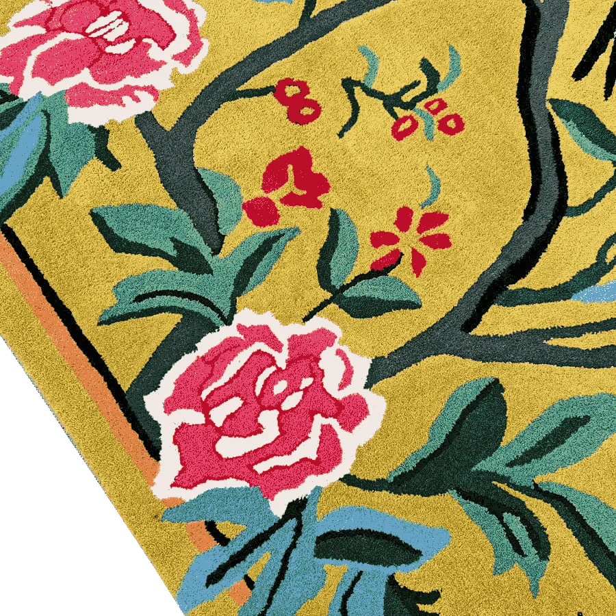 Golden Garden Hand Tufted Rug