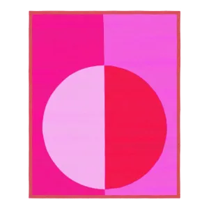 Golden Trim Minimalist Geometric Hand Tufted Rug - Pink