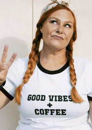 Good Vibes   Coffee - Retro Fitted Ringer