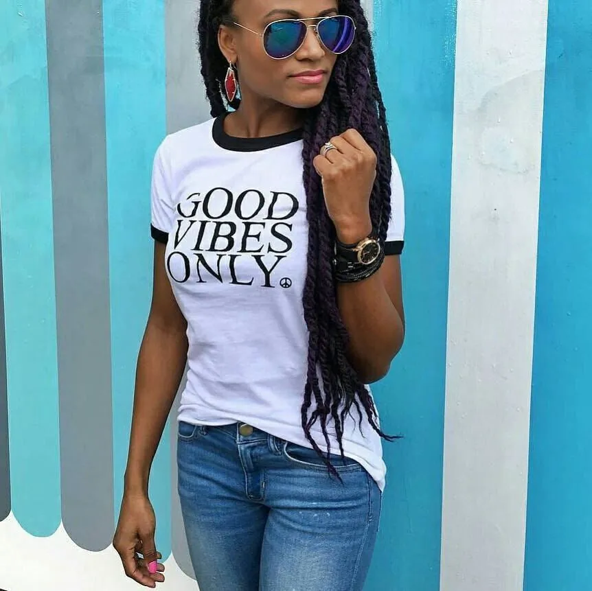 Good Vibes Only - Retro Fitted Ringer