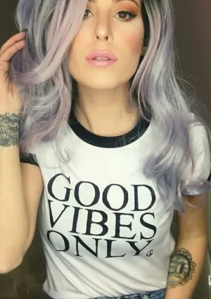 Good Vibes Only - Retro Fitted Ringer